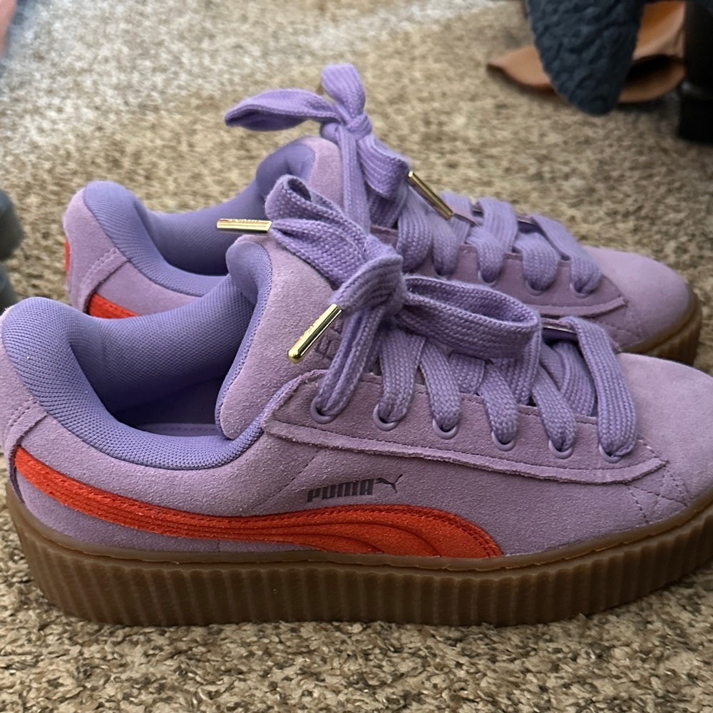 Puma Fenty Women’s Lavender and Orange Sneakers